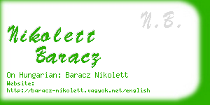 nikolett baracz business card